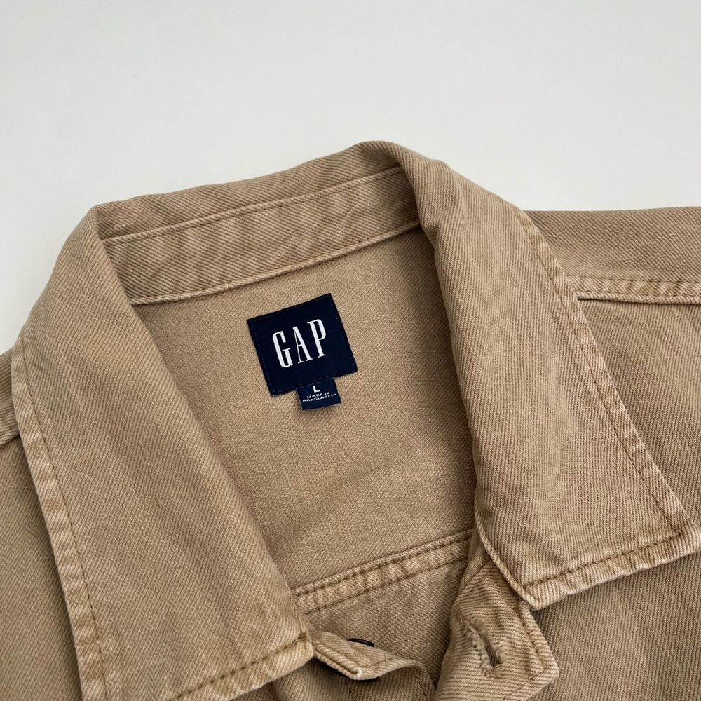 Gap men's tan heavy cotton jacket - Picture 2 of 8